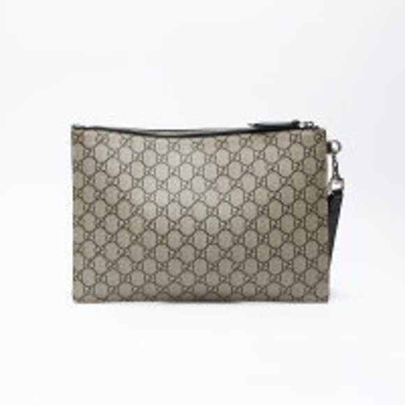 GUCCI GG Supreme Tiger clutch bag beige - Picture 2 of 10